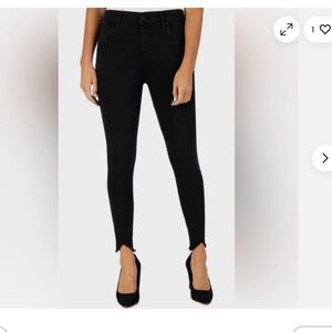 Kut from the Kloth - Connie High Rise Fab Ab Ankle Skinny Black Jeans - size 14